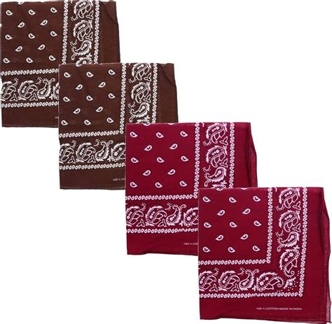 Amazon Motique Accessories Extra Large Paisley Bandana 27x27 Inch