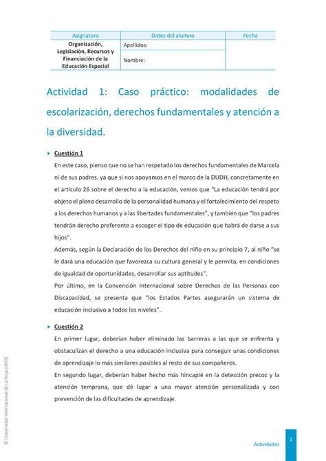 Modalidades De Escolarización Derechos Fundamentales Y Atención A La