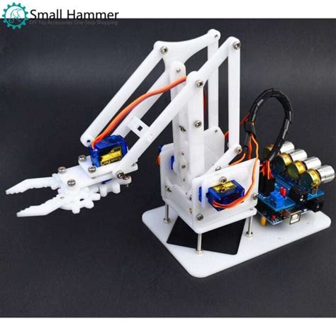 DIY Acrylic Robot Arm Claw Arduino Kit 4DOF Toys Mechanical Grab