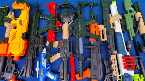 Collecting Sniper Gun Nerf Gun And Ak M M Water Gun Greandes