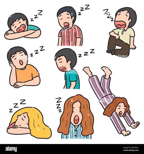 Sleepy Person Cartoon