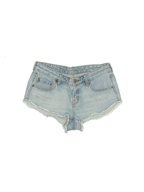 Bdg 100 Cotton Solid Blue Denim Shorts 25 Waist 57 Off Thredup