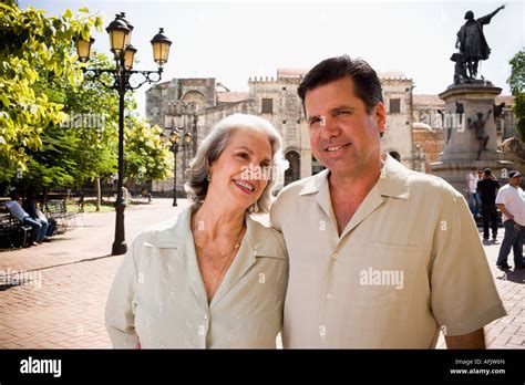 Mature Man And His Mother Looking At Him Stock Photo Alamy