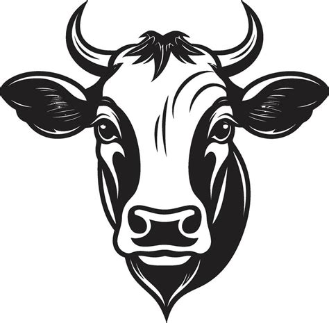 Black Dairy Cow Logo Vector for Startup Vector Dairy Cow Logo Black for ...