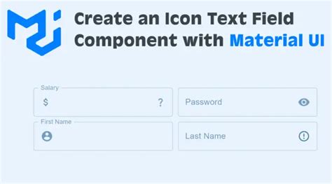 How To Create An Icon Text Field Component With Material Ui