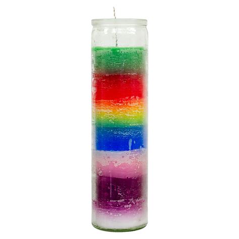 7 Day Multicolor Glass Prayer Candle The Witches Sage Llc