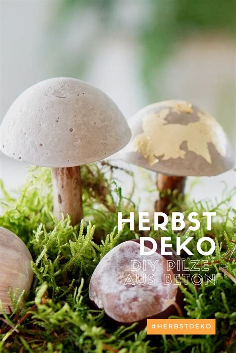 Diy Herbstdeko Pilze Aus Beton Deko Hus Herbstdeko Pilze Deko