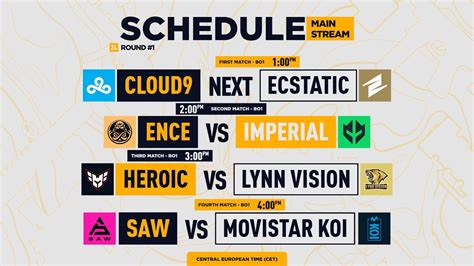 Cloud Vs Ecstatic Ence Vs Imperial Saw Vs Koi Furia Vs Legacy Pgl