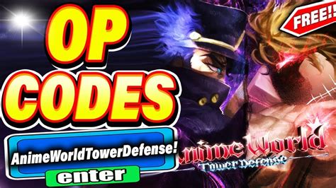 ALL NEWFREE GOLD CODES In Anime World Tower Defense Codes Anime