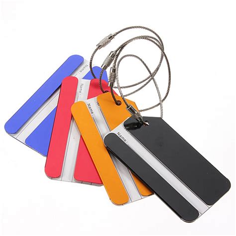 Pc Creative Key Chain Aluminium Luggage Tags Suitcase Label Name