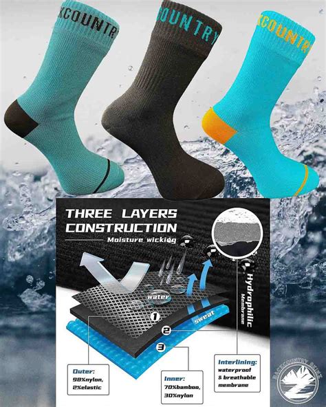 Backcountry Skinz Mid Length Merino Wool Waterproof Socks - FrostyFly