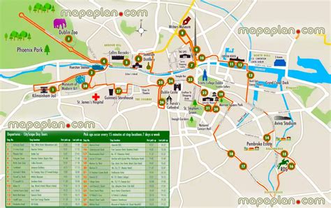 Dublin Maps - Top Tourist Attractions - Free, Printable City Street ...