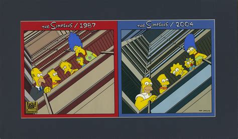 The Simpsons "Then and Now" Limited Edition - ID:octsimpsons2068 | Van Eaton Galleries