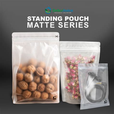 Jual Standing Pouch Flat Bottom Matte Doff Plastik Kemasan Snack