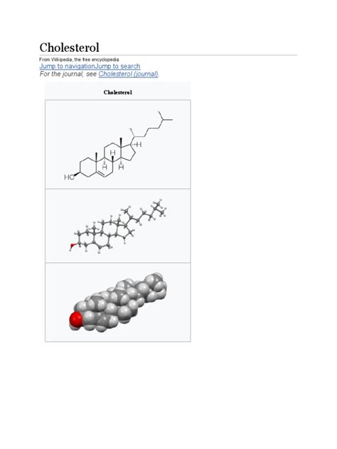 Cholesterol | PDF | Cholesterol | Cell Membrane