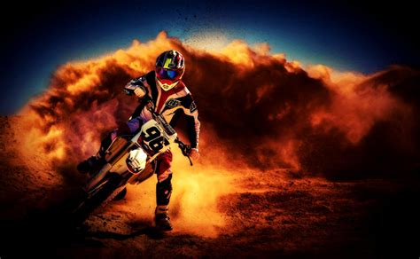 Desert Motorcycle Ride Cross Sand Hd Wallpaper Rare Gallery