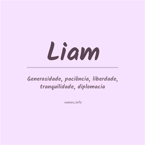 Liam Significado Do Nome - Significado do nome Liam