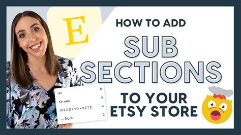 How To Add Sub Sections To Your Etsy Store 🤯 Beginners Guide To Selling