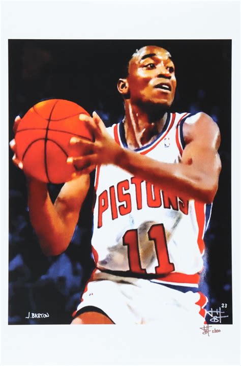 Isiah Thomas Pistons Joshua Barton Signed Le X Lithograph