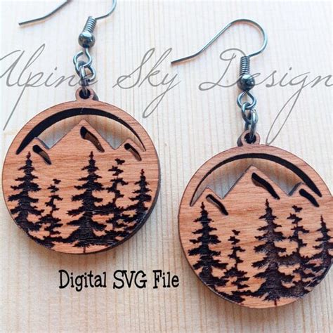 Moose Earrings Svg For Glowforge Glowforge Earring Files Etsy