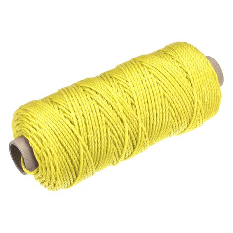 Uxcell Twisted Nylon Mason Line Yellow 100M 109 Yard 2MM Dia For DIY