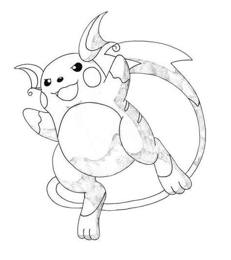 Printable Raichu Coloring Pages Anime Coloring Pages