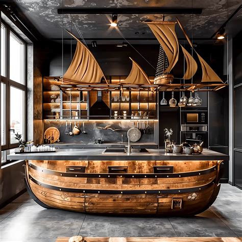 Ahoy, Matey! Navigate Culinary Seas with a Pirate Ship Kitchen Islands