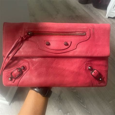 Balenciaga Bags Authentic Gorgeous Hot Pink Balenciaga Clutch Poshmark