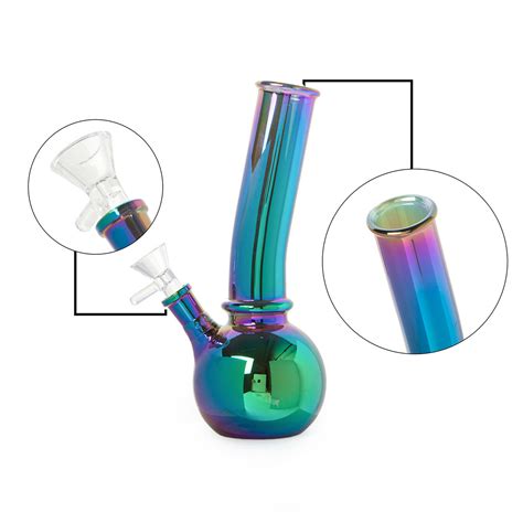 8″ Glass Bong/Hookah | Dab Rigs | Water Bong Pipes - Mr. Purple - Glass ...