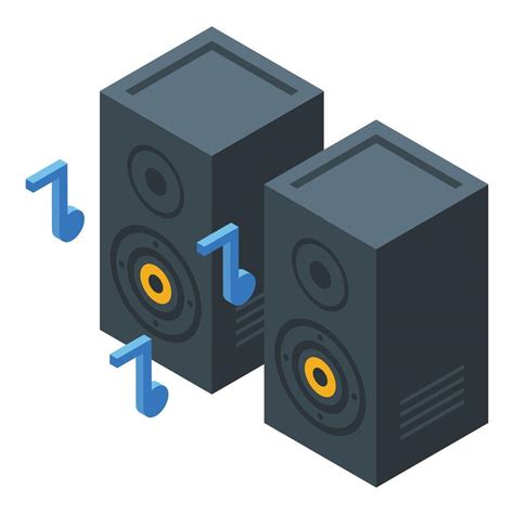 Party Speakers Icon Isometric Vector Speaker Sound 15210185 Vector Art