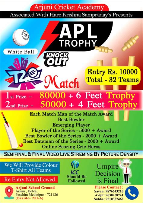 Cricket Tournament Banner Design