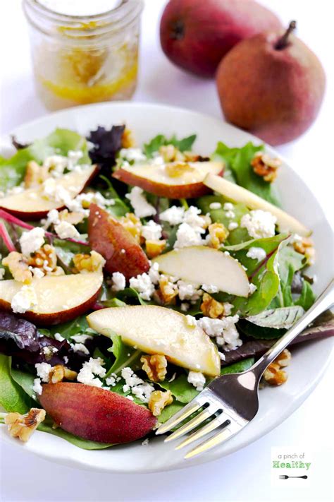 Pear Goat Cheese And Walnut Salad A Pinch Of Healthy