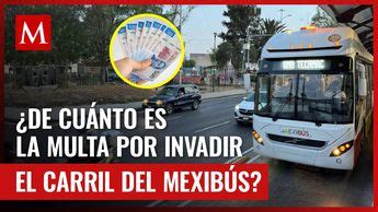 Multa por invadir carril exclusivo del Mexibús en qué línea aplica