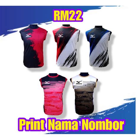 Jersey Mizuno Sleeve Less Tanpa Lengan Shopee Malaysia