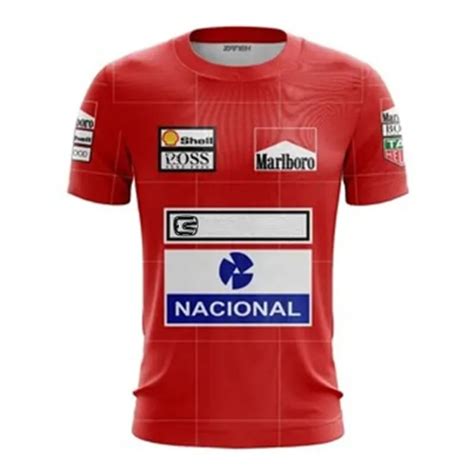 Camiseta Ayrton Senna F T Shirt Nacional Marlboro Shell Shopee Brasil