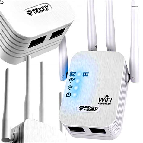 WZMACNIACZ SYGNAŁU WI FI REPEATER DUŻY ZASIĘG 4 ANTENY MOC 1200MB S 2