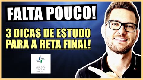 CONCURSO TRF 3 COMO ESTUDAR NA RETA FINAL YouTube