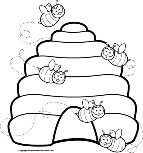 Free Bee Clipart Bee Coloring Pages, Coloring Books, Bee Embroidery ...