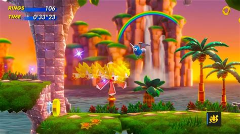 Sonic Superstars Bridge Island Zone Act 2 Super Sonic 1080 HD