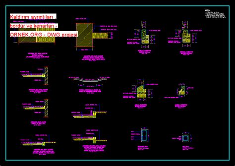 Kald R M Ayr Nt Lar Bord R Ve Kenarlar Dwg Projesi Autocad Projeler