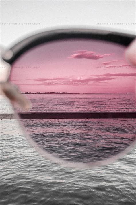 Aesthetic image of ocean and sky seen through pink tinted glasses ⋆ The ...