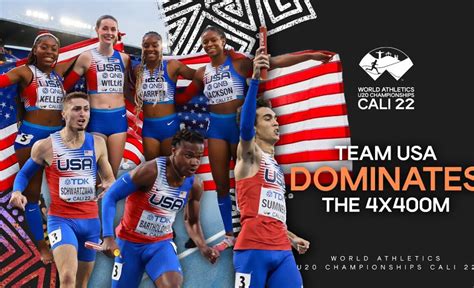 Team Usa Dominates The 4x400m Relays World Athletics U20