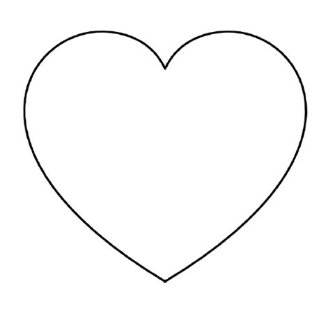 Large Heart Template Print One Per Page