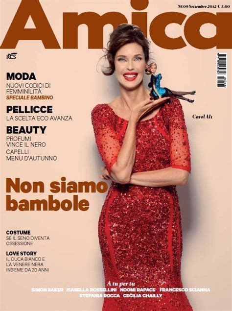 Carol Alt Amica Magazine Cover Italy September 2012