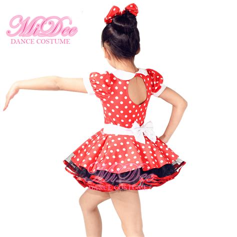 MiDee Polka Dot Pattern Kids Dresses Stage & Dance Wear Ballroom Dance – MiDee Dance Costume