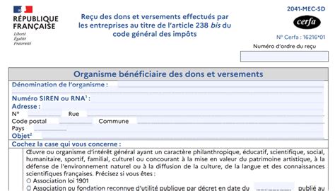 Le Re U Fiscal Pour Le M C Nat D Entreprise Soess