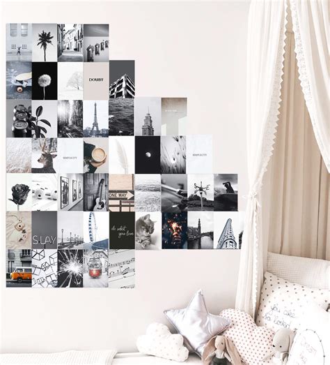 Buy Koskimer Black White Wall Collage Kit Aesthetic Pictures 50 Set