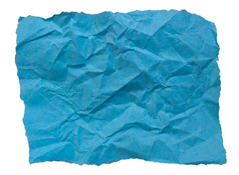 Crumpled Blue Paper Wrinkled Paper Png 35966699 Png