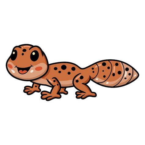 Premium Vector | Cute leopard gecko cartoon character