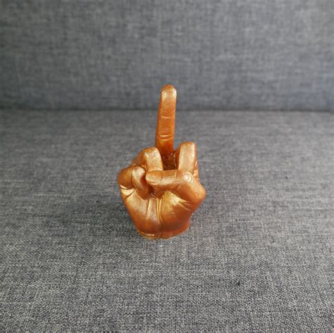 Bronze Middle Finger Fuck You Hand Resin Statue Etsy